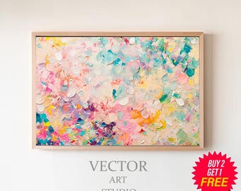 Colorful Wall Art Printable, Abstract Contemporary Bright Wall Art Prints, Abstract Digital Download Art, Modern Abstract Digital Painting