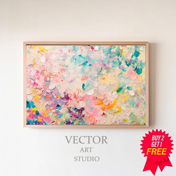 Colorful Wall Art Printable, Abstract Contemporary Bright Wall Art Prints, Abstract Digital Download Art, Modern Abstract Digital Painting