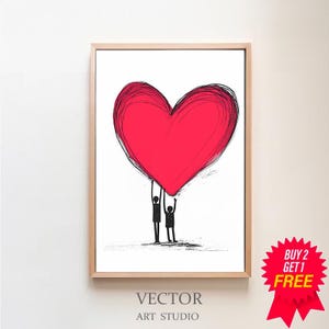 Keith Haring Print, Keith Haring Poster, Exhibition Poster, Printable Wall Art, Famous Artists, Love Pop Art, Digital Download, Heart Poster