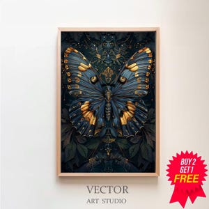 William Morris inspirierter Schmetterling Kunstdruck, Schmetterling Druck, Schmetterling Wandkunst, große Wand Kunst Leinwand, Schmetterling Dekor Geschenk