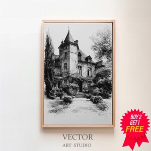 Antique Bridge Sketch Etching Print | Vintage Etching Architecture Art | Roman Art Framed Sketch Art