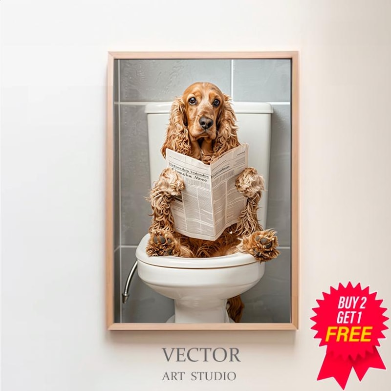 Cocker Spaniels Bathroom - Etsy UK
