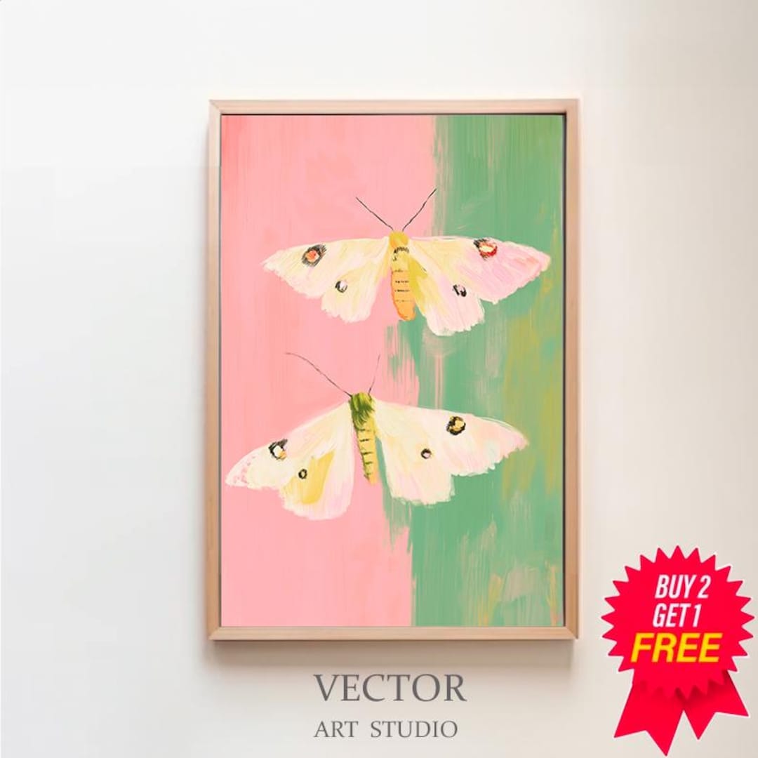 カラフルな蛾の絵 | 鮮やかな昆虫の壁アートプリント | 動物愛好家向け
