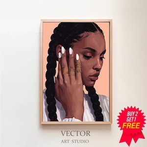 black art, black girl art, black woman wall art, black wall art, black woman art, black girl wall art, urban digital prints, black art print