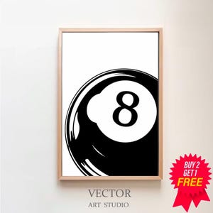 Casino muur print 8 bal citaat vintage poster kunst Hypebeast decor Lucky Dice Art minimalistische muur kunst afdrukbare zwart-wit casino decor