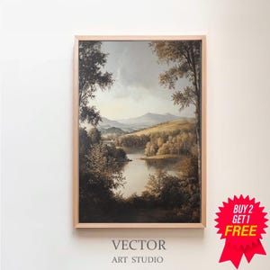 Vintage Landscape | Printable Vintage Art | Digital Download | Vintage Landscape