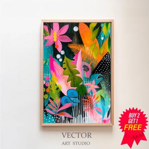 Maximalist Wall Art, Printable Eclectic Wall Art, Abstract Wall Art, Digital Wall Art, Colourful Wall Art, Digital Download, Trendy Wall Art