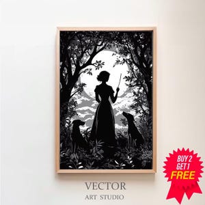 Hecate Premium Matte Poster, Art Nouveau Print, Hekate Greek Goddess of Magic and Witchcraft, Greek Mythology Decor, Divine Feminine Art