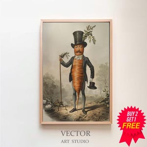 Printable Kitchen Art | Digital Download | Vegetables Poster | Kitchen Wall Decor | Funny Art Print | Vegetable Prints | Botanical Wall Art
