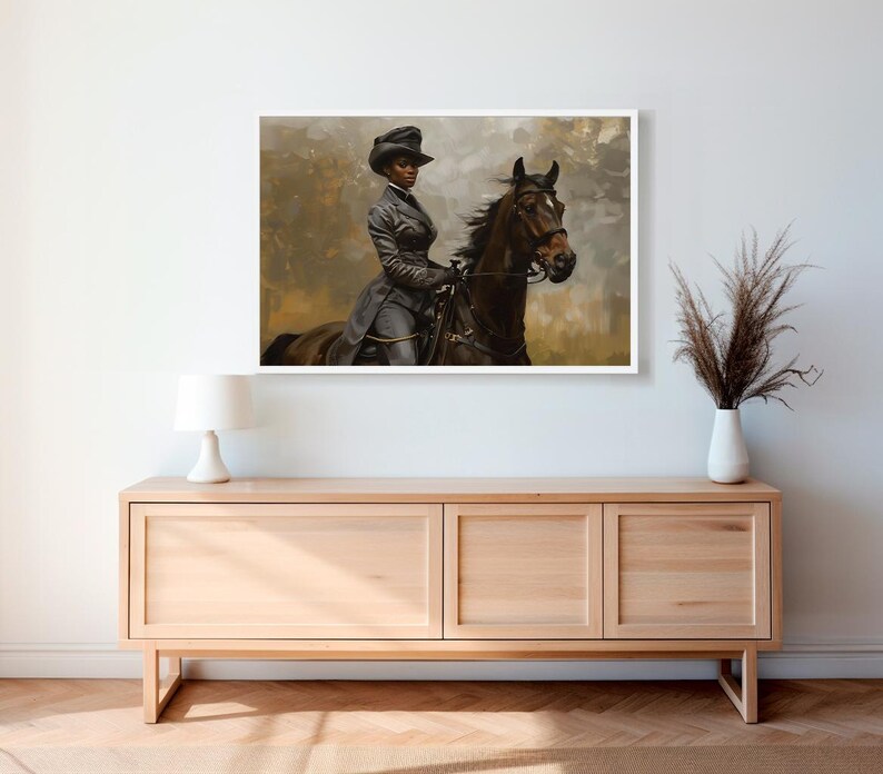 Vintage Female on Horseback | Printable Art | Horse and Rider ...