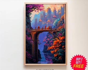 ロードオブザリング　ホビット　公式アートプリント　白の会議　裂け谷　リベンデル 裂け谷のプリント、指輪物語、ホビット、アートプリント、ファンタジー