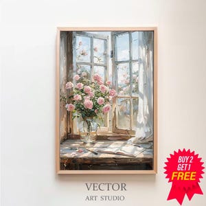 Pink Flowers Coquette Room Decor Spring Decor Printable Wall Art Peonies Oil Painting Vintage Princess Art Cottagecore Decor Floral Wall Art