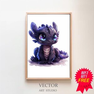 Drache Aquarell Clipart Kinderzimmer Dekor Schwarzer Baby Drache Aquarell Niedliches Tier Drache Watercolor Clipart, DIGITAL DOWNLOAD