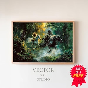 Sleepy Hollow Vintage Print | Halloween Art | Printable Vintage Art | Digital Download