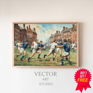 Football Print, Football Printable Art, Football Posters, Sport Art Prints, Football Art Prints, Football Wall Art, Printable Wall Art