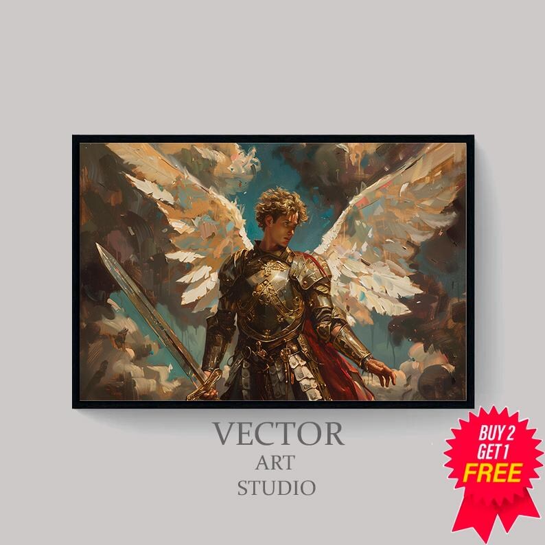 Printable Archangel Artwork Saint Michael the Archangel Printable Art ...