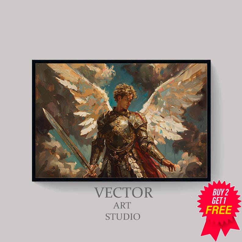 Printable Archangel Artwork Saint Michael the Archangel Printable Art ...