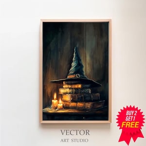 Halloween Wall Art Print Witchy Spells Prints Vintage Neutral Witch Wall Art Witch Art Prints Printables Halloween Painting Digital Download