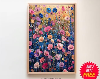 グスタフ・クリムト 花の庭 夜 ウォールアート プリント ポスター 額