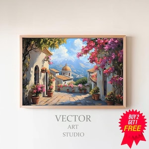 Mexican Art Poster, Wall Art Decor, Colorful Art Print, Guanajuato Artwork, Mexican Decor, Home Decor, Mexican Village, Mexico Art Print
