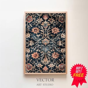 Antike textile Wandkunst - Vintage Tapisserie Digital DRUCKBAR - Teppich Muster Wandkunst - Eklektische Kunstdruck - Moderne Bauernhaus Wanddekoration