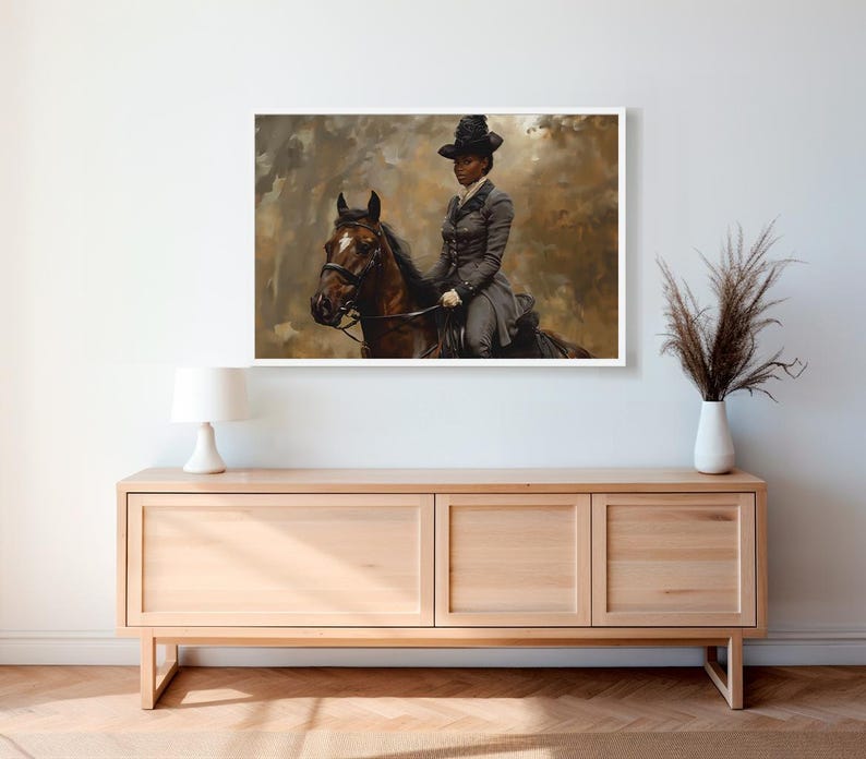 Vintage Female on Horseback | Printable Art | Horse and Rider ...
