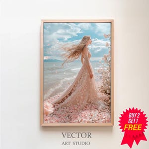 Aphrodite Digital Art - Goddess of Love and Beauty, Ancient Greece Art, Greek Mythology Print, Aphrodite Painting, Witchcraft, Greek Goddess