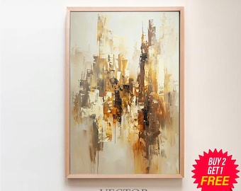 現代的な印刷可能な壁アート、幾何学的な抽象画、デジタルダウンロード