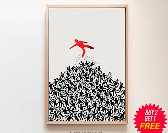 Keith Haring Print, Keith Haring Poster, Printable Wall Art, Digital Download, Pop Art, Exhibition Poster, Street Art, Gallery Wall Set