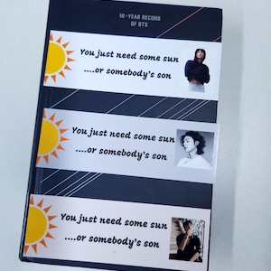 Suga Book Mark - Etsy