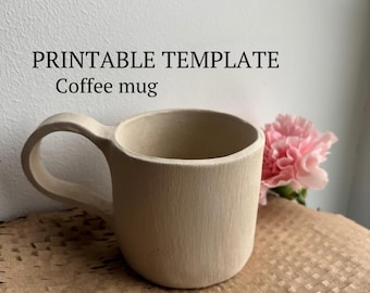 Handbau Kaffeetasse Keramik Vorlage: DIY Keramikplattenbau (PDF)
