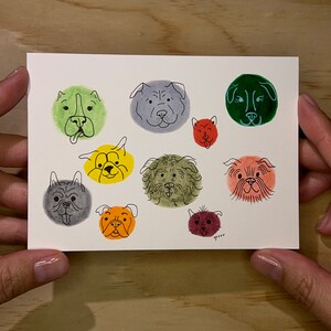 Dog Card, V.1 - Handmade Original Art, Greeting Card