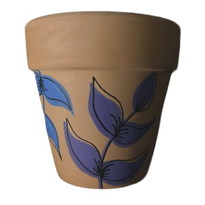 Hand Painted Boho Botanical 3.75&quot; Terracotta Pot ~ Indoor Planter ~ Home Decor ~ Flower Pot ~ Clay Plant Pot ~ Gift Ideas