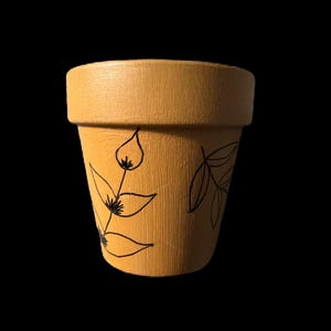Hand Painted Boho Botanical 3&quot; Terracotta Pot ~ Indoor Planter ~ Home Decor ~ Flower Pot ~ Clay Plant Pot ~ Gift Ideas