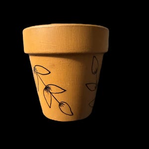 Hand Painted Boho Botanical 3&quot; Terracotta Pot ~ Indoor Planter ~ Home Decor ~ Flower Pot ~ Clay Plant Pot ~ Gift Ideas