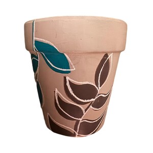 Hand Painted Boho Botanical 3&quot; Terracotta Pot ~ Indoor Planter ~ Home Decor ~ Flower Pot ~ Clay Plant Pot ~ Gift Ideas