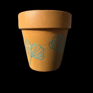 Hand Painted Boho Botanical 3&quot; Terracotta Pot ~ DIFFERENT COLOR OPTIONS ~ Indoor Planter ~ Home Decor ~ Flower Pot ~ Clay Plant Pot ~ Gifts