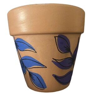 Hand Painted Boho Botanical 3.75&quot; Terracotta Pot ~ Indoor Planter ~ Home Decor ~ Flower Pot ~ Clay Plant Pot ~ Gift Ideas