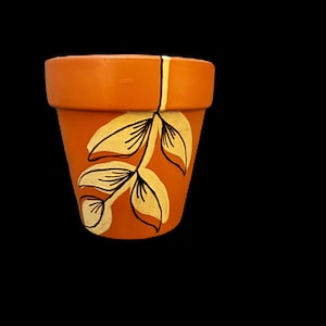 Hand Painted Boho Botanical 3&quot; Terracotta Pot ~ Indoor Planter ~ Home Decor ~ Flower Pot ~ Clay Plant Pot ~ Gift Ideas
