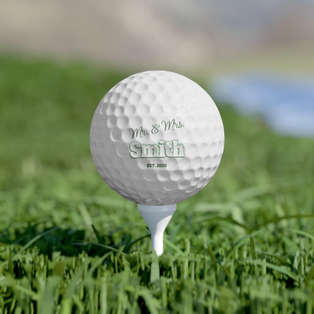 Personalized Golf Balls With Names & Date, Custom Wedding Favor ...