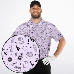 Polo con motivo "Donna nuda", regalo per gli amanti della birra con grafica nascosta