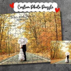 Custom Photo Puzzle, Personalized Jigsaw Puzzle for Couple, Wedding Gift, Anniversary Present, Family Activity, Relaxing Hobby