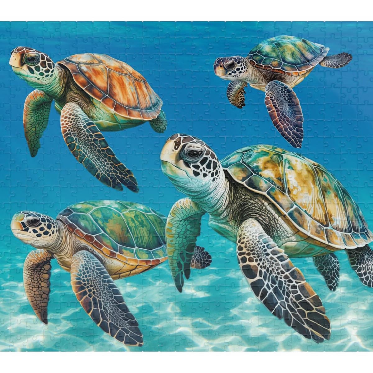Jigsaw Puzzle, Sea Turtle 520 Piece, Ocean Animal Lover Gift, Mindfulness Activity, Relaxation Puzzle Game, Home Decor, Birthday Present - Etsy