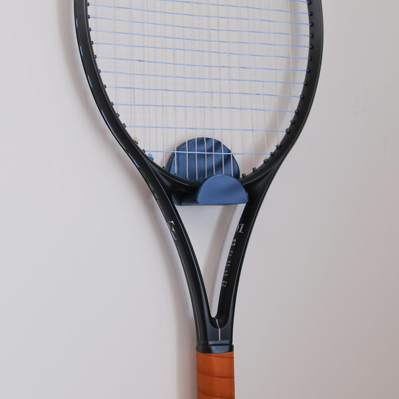 Scandinavian Tennis Racket Holder, Stick-on Wall Mount, Tennis Racquet ...