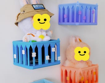 Figurine Balcony Wall-mount Display, Figurine Desk Display, IP Character Case, Mini Furniture Gift, Miniature Shelf, Customizable Toy Stand