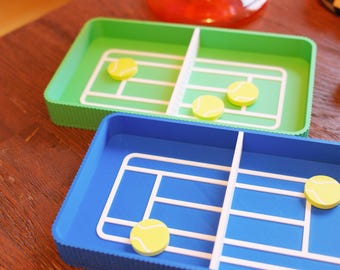 Tennis Tray, Entryway Catchall Tray, Office/Bedroom/living room/Hallway Organization Decor, Miniature Tennis Court Gift, Tennis Accessory