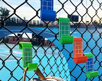 Tennis grand slam theme hook, Heavy duty Tennis court bag hook, Tennis tournament Swag, Gift for tennis lover, Outdoor sports bag hook