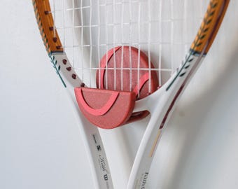Showgirl Inspired Tennis Racquet Wall Mount, No Drill, The life of Tennis Organizer, Tennis Gift, Tennis Wall Storage, Tennis Accessories