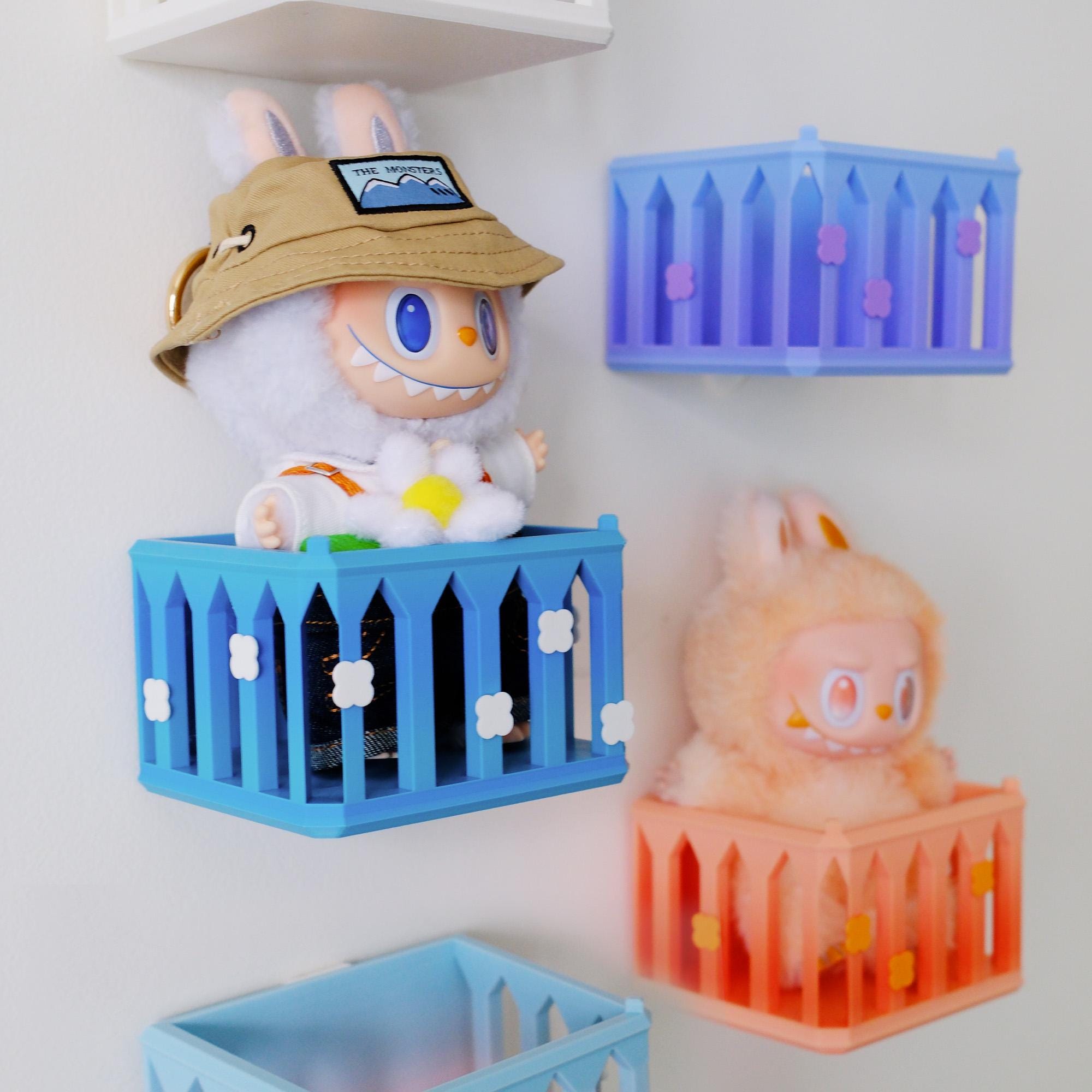 Labubu Balcony Wall-mount Display, Figurine Desk Display, Popmart IP DIsplay, Toy Display Storage, Miniature Shelf, Customizable Labubu Gift