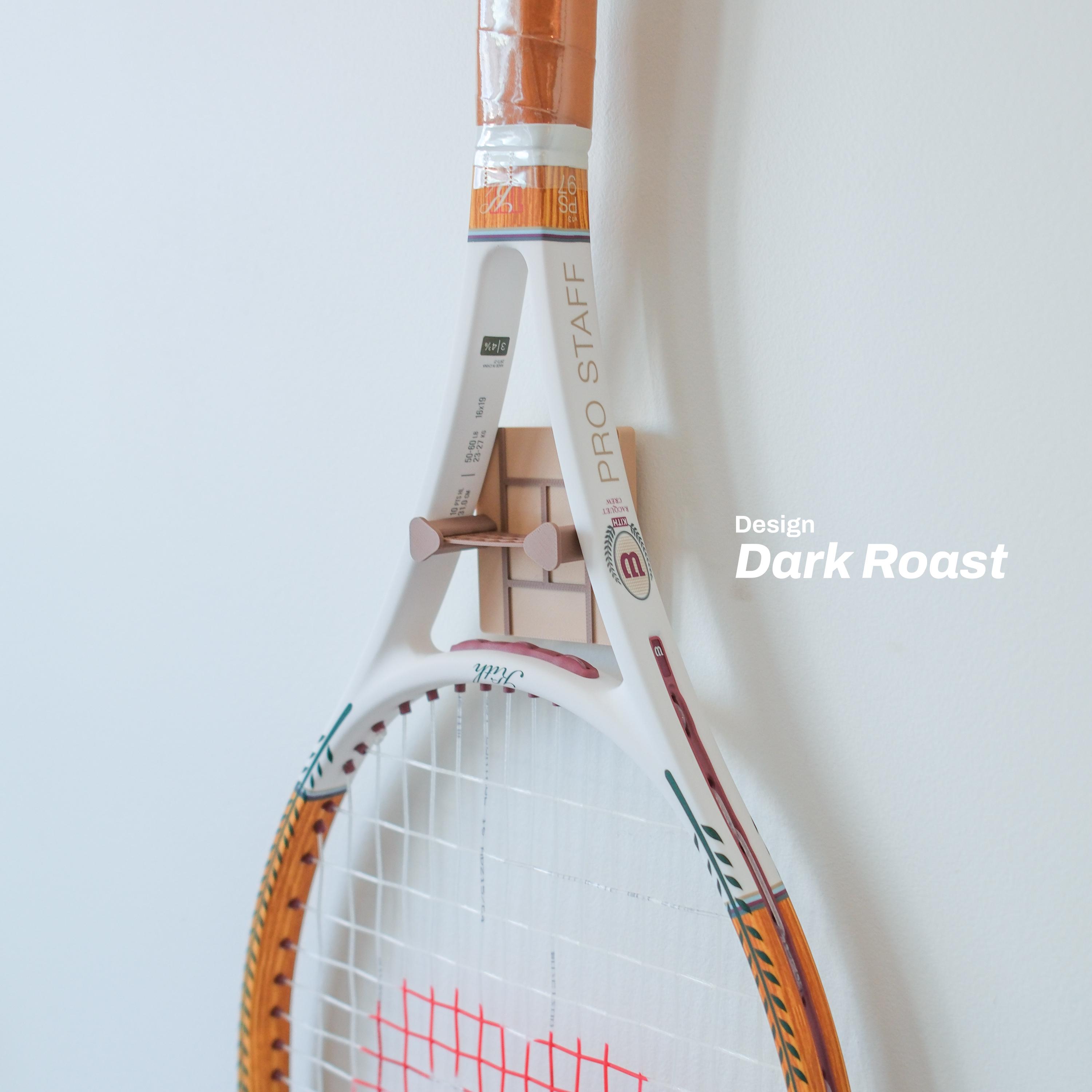Tennis Racket Style Incision Fall Minimalist Tennis Racquet Wall Hook, Easy Stick On, Tennis Court ...